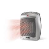 Lasko 9  1500W Electric Ceramic Space Heater with Adjustable Thermostat  Silver 754200