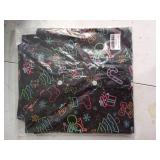 Christmas Shirts for Men Short Sleeve Santa Claus Ugly Funny Neon Christmas Shirts for Men Hawaiian Christmas Vacation Shirt