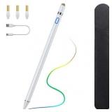 Stylus Pen for iPad Pencil 10th 9th 8th 7th 6th 2nd Generation  20Hrs Work Palm Rejection Apple Pen for 2018-2023 iPad Pro  iPad Air  iPad Pencil 1st Generation  White