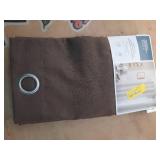 TOWN & COUNTRY BASICS Bertram Solid Linen Texture Indoor Curtains Room Darkening with Energy Efficient Lining Grommet Top 2-Pack Set Coffee Brown