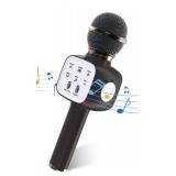 2 Count of Wireless Bluetooth Karaoke Microphone with LED Controls