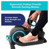 Retails for $250! Cubii Total Body - Under Desk Seated Elliptical Pedal Exerciser with Built in Upper Body Resistance Bands, 12 Levels of Resistance, LCD Display, Whisper Quiet - Adult to Seniors
