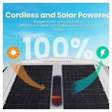 Retails for $220! Solar Powered Automatic Robotic Pool Skimmer Cleaner,Solar Pool Surface Cleaner Dual Mode with Navigation Sensor Daytime Overnight Continuous Cleaning Ideal for All Swimming Pool-Whi