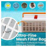 Retails for $220! Solar Powered Automatic Robotic Pool Skimmer Cleaner,Solar Pool Surface Cleaner Dual Mode with Navigation Sensor Daytime Overnight Continuous Cleaning Ideal for All Swimming Pool-Whi