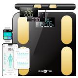 Retails for $241! RunStar Scale for Body Weight and Fat, BMI Muscle Mass to 28 Body Composition, FSA&HSA Eligible Digital Bathroom Scales 8-Electrode with Voice Prompt High Accurate Bluetooth Weight S