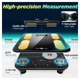 Retails for $241! RunStar Scale for Body Weight and Fat, BMI Muscle Mass to 28 Body Composition, FSA&HSA Eligible Digital Bathroom Scales 8-Electrode with Voice Prompt High Accurate Bluetooth Weight S