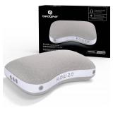 Retails for $180! Bedgear Flow Cuddle Curve Pillow - Size 2.0 - Breathable Side Sleeper Pillow - Hybrid Design Bed Pillow - Hypoallergenic and Removable Cover - 20" W x 26" L x 5.75" H