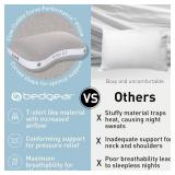 Retails for $180! Bedgear Flow Cuddle Curve Pillow - Size 2.0 - Breathable Side Sleeper Pillow - Hybrid Design Bed Pillow - Hypoallergenic and Removable Cover - 20" W x 26" L x 5.75" H