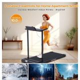 Retails for $210! Walking Pad Treadmill with Handle Bar, 3.5HP Compact Portable Foldable Walking Pads Treadmill with Handles, Electric Small Treadmills for Home Office Apartment, LED Display, 400 LBS 