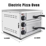 Retails for $186! KOOTEN 2 Tier Tabletop Pizza Oven - Indoor Electric Commercial Stainless Steel With Timer for Home and Restaurant