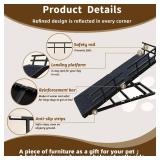 Retails for $170! Dog Ramp for Bed - 65" Length, Supports up to 32" Height,Includes Non-Slip Replaceable Carpet, Safety Rails & Landing Platform,Adjustable & Foldable Pet Ramp for Large/Senior Dogs to
