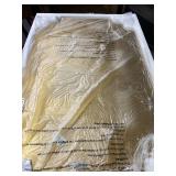 Retails for $110! Gold Mirror for Wall, 36x24 Gold Wood Framed, Scalloped Beveled Polished Rectangle Mirror, Large Decorative Mirrors for Wall Decor, Irregular Mirror for Living Room, Bathroom Vanity,