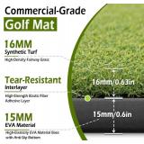 Retails for $110! Bearwill Golf Mat 31mm, 5x4ft/5x5ft Golf Hitting Mats for Practice Outdoor Indoor, High-Elasticity Artificial Turf Mat for Garage Simulator Chipping Driving Training