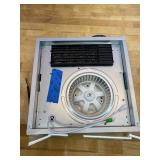 Retails for $160! 13.8 IN Bathroom Exhaust Fan with Light and Heater 1800W, 4 in 1 220 CFM Bathroom Exhaust Fan with Heater, 12W LED Light, Metal Housing 1.0 Sone with Heating, Ventilation, Remote Con