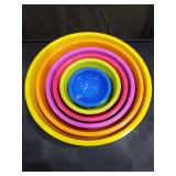 Colorful Melamine Nesting Bowls Set