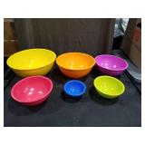 Colorful Melamine Nesting Bowls Set