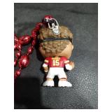 Patrick Mahomes #15 Funko Pop with Red Beaded Chain
