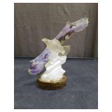 Soaring Eagle Figurine w/ Color Changing Lights & Scenic Picture Wings