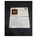 2003 Korean War Veterans Memorial Gold Stamp First Day Cover