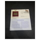 2003 Reticulate Collared Lizard Gold Stamp First Day Cover