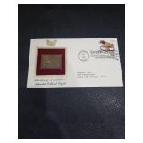 2003 Reticulate Collared Lizard Gold Stamp First Day Cover