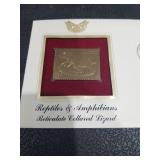 2003 Reticulate Collared Lizard Gold Stamp First Day Cover