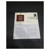 2003 Early Football Heroes Red Grange 22kt Gold Commemorative Stamp First Day Cover