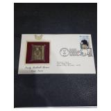 2003 Early Football Heroes Red Grange 22kt Gold Commemorative Stamp First Day Cover
