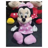 LOT OF MICKEY AND MINNIE MOUSE STUFF TOYS