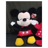 LOT OF MICKEY AND MINNIE MOUSE STUFF TOYS