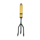 EG Expert Gardener 12.6 inch Steel Cultivator - Black and Yellow Ergonomic Handle and Comfort Grip