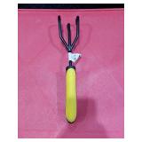 EG Expert Gardener 12.6 inch Steel Cultivator - Black and Yellow Ergonomic Handle and Comfort Grip