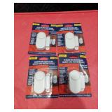 (4) WINDOW AND DOOR ALARM PIERCING SOUND EASY TO INSTALL BATTERIES INCLUDED