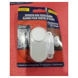 (4) WINDOW AND DOOR ALARM PIERCING SOUND EASY TO INSTALL BATTERIES INCLUDED