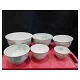 The Pioneer Woman Agatha 6-Piece  Nesting Mixing Bowl Set, Green