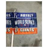 (2) World Series 2014 Kansas City Royals vs. San Francisco Giants Banner Car Flag