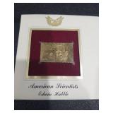 2008 Edwin Hubble American Scientists First Day Cover with Gold Replica Stamp