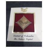 2003 District of Columbia First Day Cover with Gold Replica Stamp