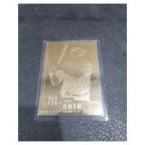 Babe Ruth Yankees Gold Baseball Card with Stats