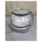 Decorative Glass Jar Candle Holders with Metal Stand