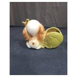Vintage Hull Pottery Cocker Spaniel Puppy with Yarn Planter 88 USA Ceramic