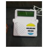 Sonic Alert - Sonic Boom Alarm Clock & Notification Hub with Bedroom Lamp Connection Input  Bed Shaker Vibrator and Large Digital Display - White