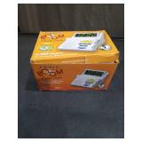 Sonic Alert - Sonic Boom Alarm Clock & Notification Hub with Bedroom Lamp Connection Input  Bed Shaker Vibrator and Large Digital Display - White