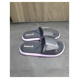 Reebok Comfort Slides with Purple Accent Size 9