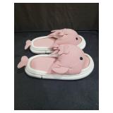Pink Whale Summer Slippers Size 9 to 9.5