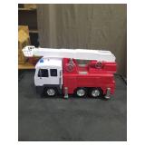 Large Red and White Fire Truck Toy with Extending Ladder