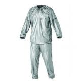 Athletic Works Sauna Suit with Reflective Detailing on Sleeves  X-Large/XX-Large  Silver