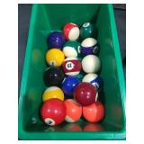 Complete Pool Ball Set with Triangle Rack and 6-Piece Pool Cue Tips Pack