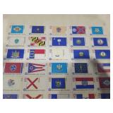 1976 US Bicentennial State Flags Stamp Collection Framed