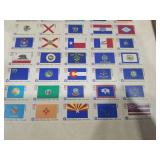 1976 US Bicentennial State Flags Stamp Collection Framed